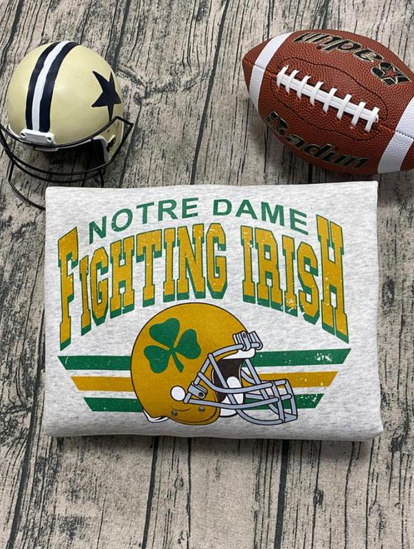 Vintage College Football Helmet Crewneck Sweatshirt, Available All Team, Customize your College Shirt, For Women, For Men, Sweatshirt Unisex