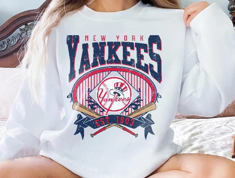 Baseball New York Shirt, Vintage New York Est 1903 Sweatshirt, Yankees Shirt, New York Baseball Unisex T-shirt Sweatshirt Crewneck For Men Women Gift Baseball Fan, New York Baseball Team Shirt Classic Cotton Menswear