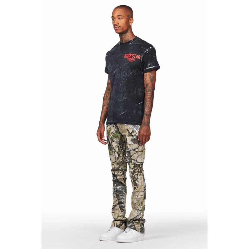 Merrik Tree Camo Stacked Flare Jean