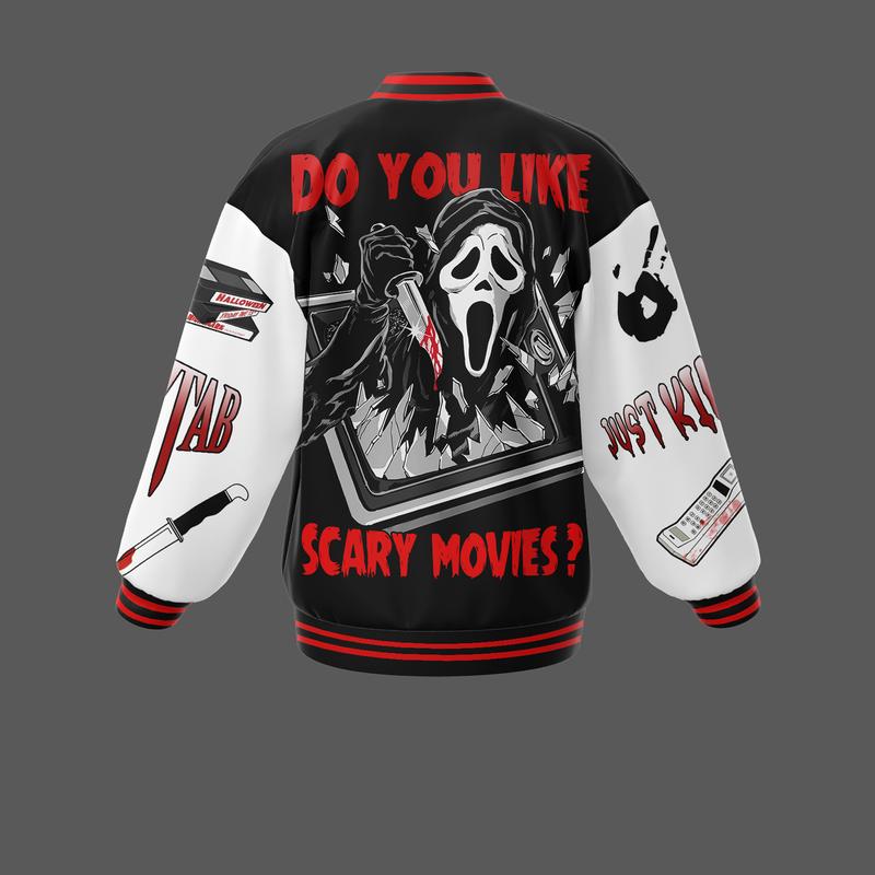 Scream Ghost Face Baseball Jacket Gift For Fan, Unisex Baseball Jersey Jacket