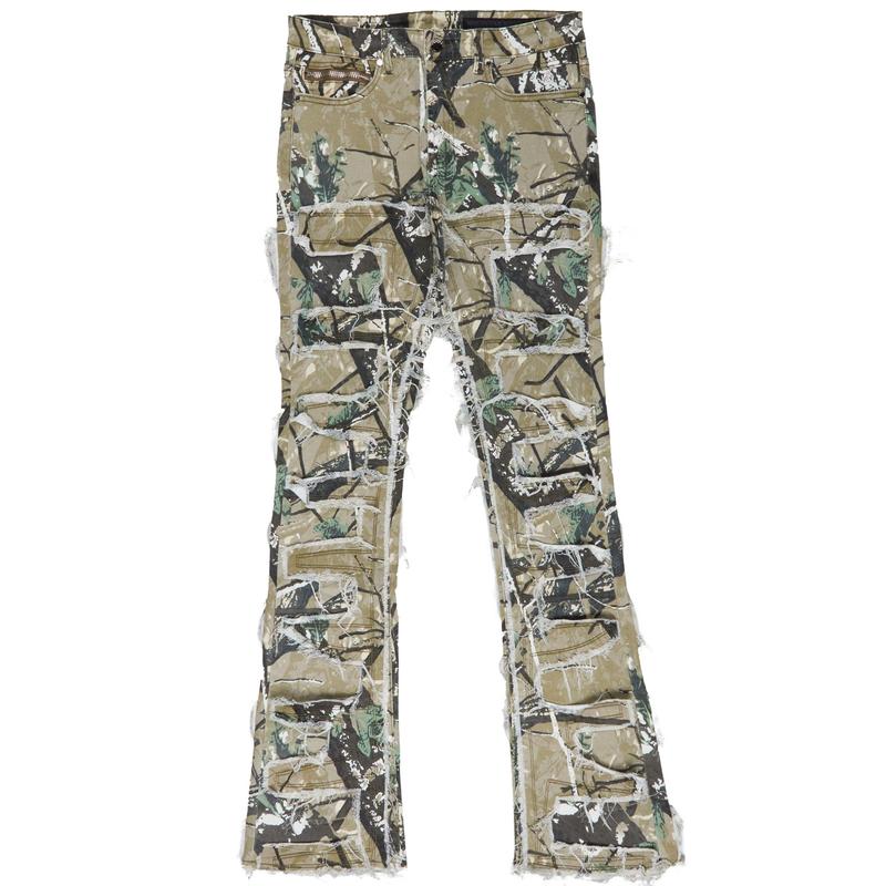 Shake Tree Camo Stacked Flare Jean