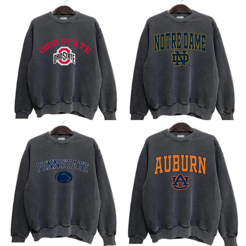 Vintage Sport Teams NCAA Collection Unisex Crewneck Sweatshirt, Graphic Team Collection Sweatshirt, Gift For NCAA Fans