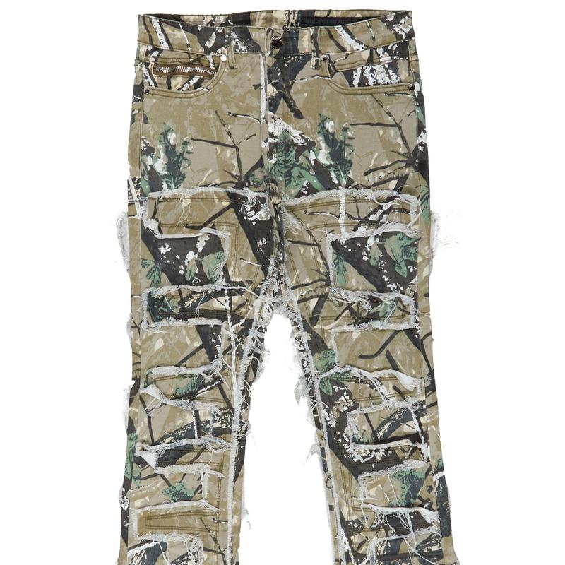 Shake Tree Camo Stacked Flare Jean