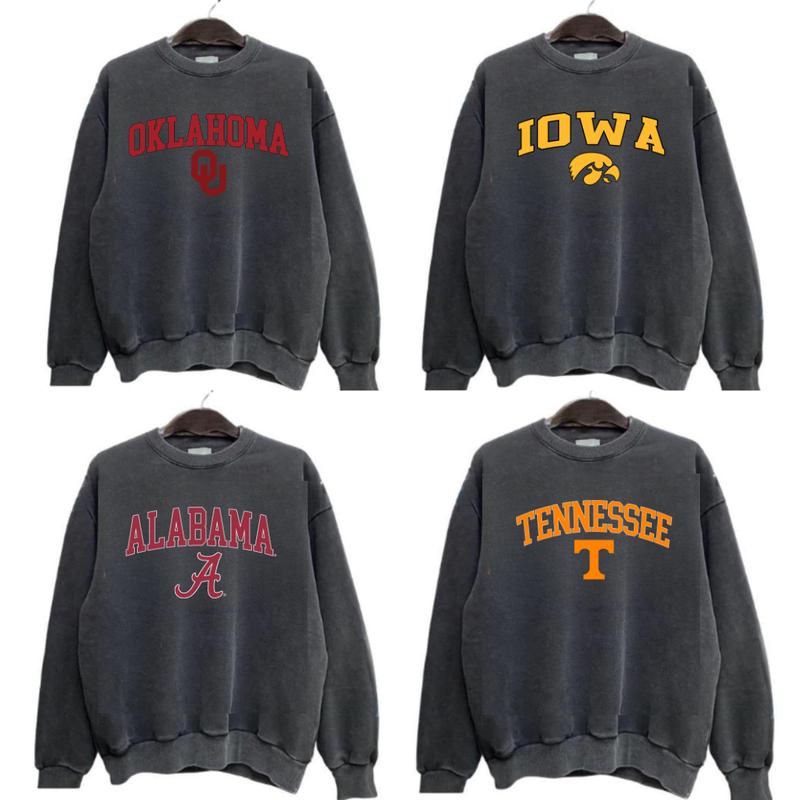 Vintage Sport Teams NCAA Collection Unisex Crewneck Sweatshirt, Graphic Team Collection Sweatshirt, Gift For NCAA Fans