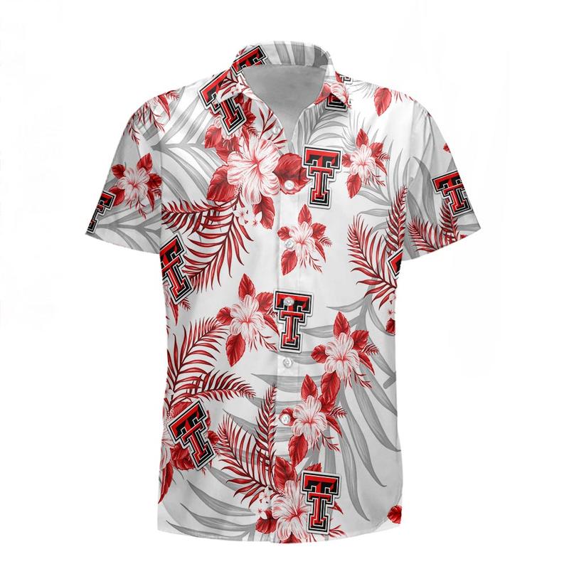 Texas Tech Red Raiders Hawaiian Clothing Tropical Flower Aloha Summer Hawaiian Day