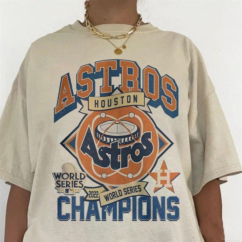 Retro World Series Houston Baseball T Shirt, Astros Champions T-Shirt, Vintage Baseball Shirt, Short Sleeve Top Menswear