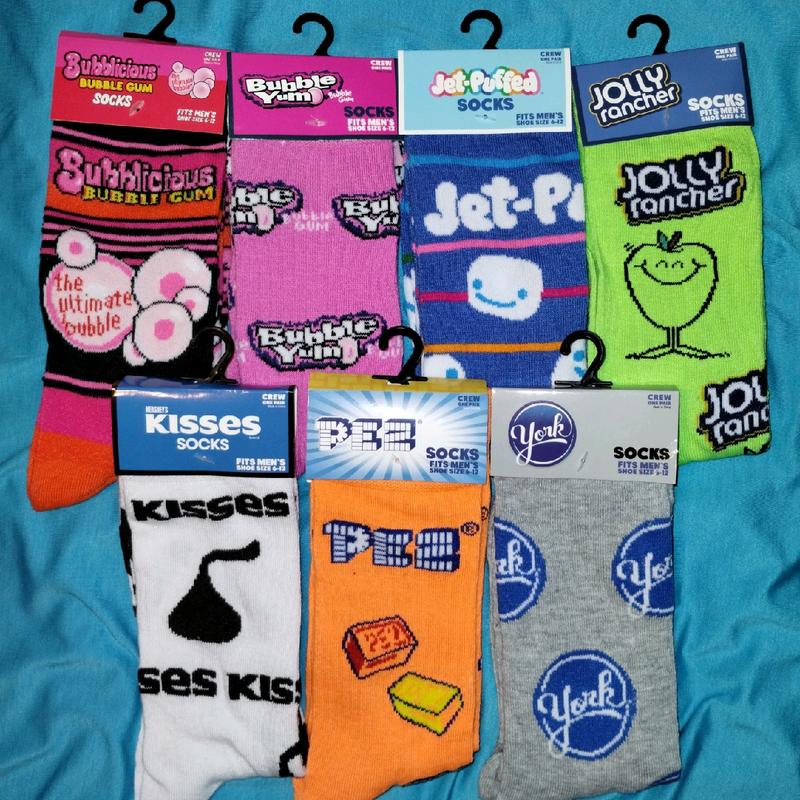 Odd Socks Candy Sweets Men's crew socks size 6-12