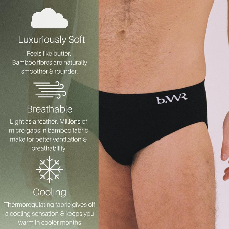 Breathable Bamboo Briefs - 5 Pack - Men's Underwear