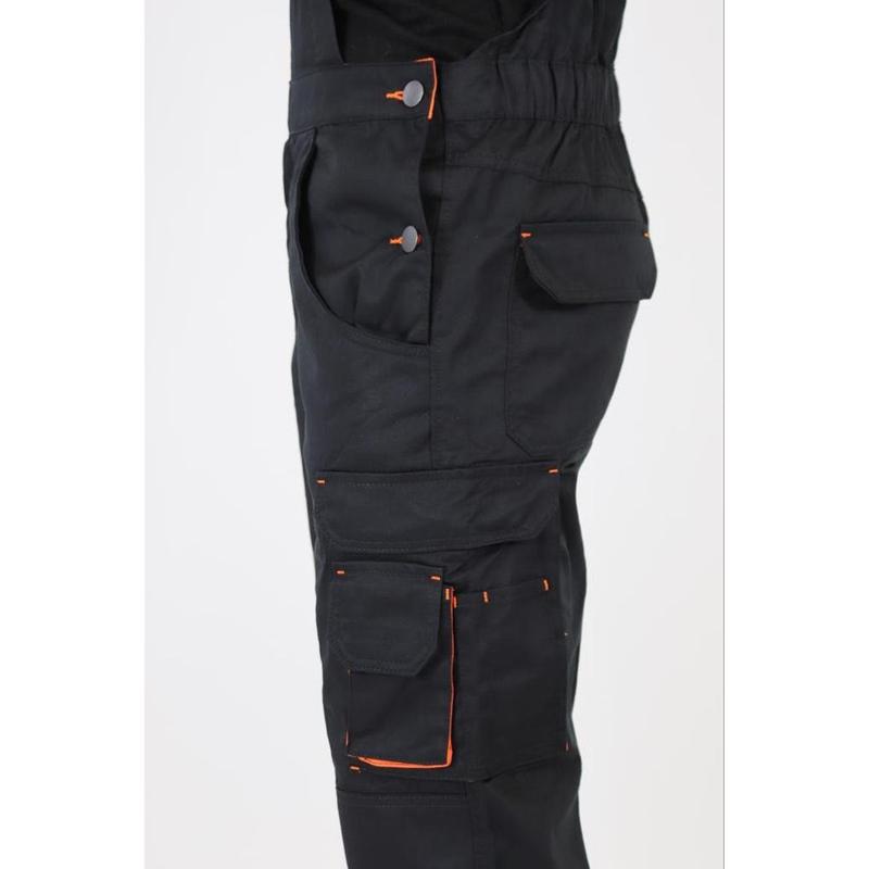 Bib and Brace Overalls Heavy Duty Work Trousers combat Cargo Dungarees Knee Pad Pockets