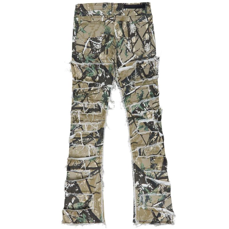 Shake Tree Camo Stacked Flare Jean