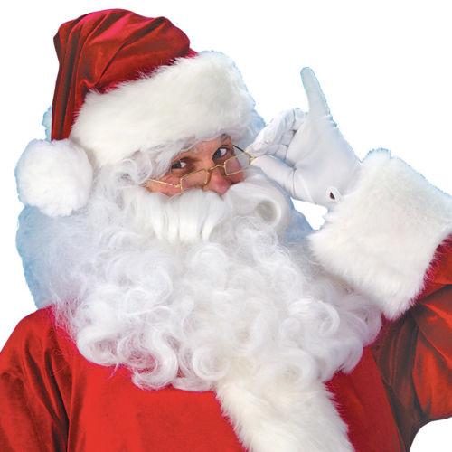 Christmas Santa Claus Cosplay Costume, Red Santa Zipper Coat+Pants+Hat+Belt+Beard+Shoes