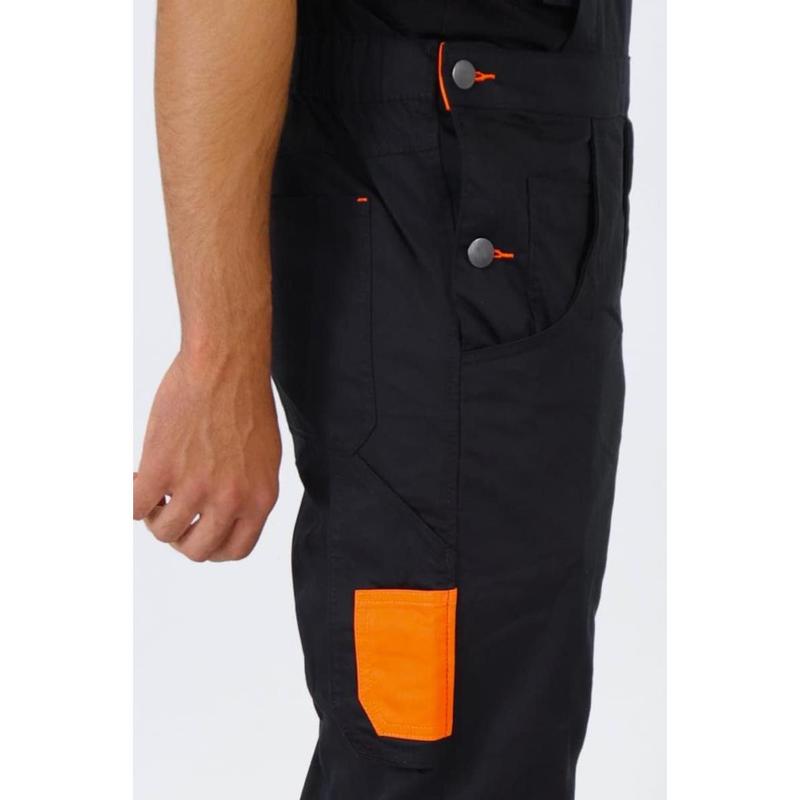 Bib and Brace Overalls Heavy Duty Work Trousers combat Cargo Dungarees Knee Pad Pockets