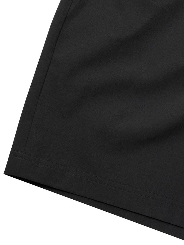 Men's Plain Zipper Pocket Drawstring Shorts, Casual Elastic Waist Shorts for Summer, Shorts for Men, Breathable Men's Bottoms for Daily Wear, Back to School Outfits, Comfort Shorts for Men