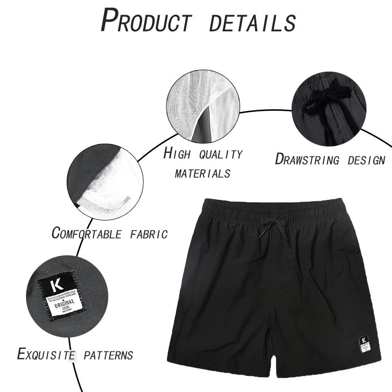 Men's Plain Solid Color Drawstring Pocket Shorts, CasualElastic Waist Shorts for Summer Breathable Men's Bottoms for Daily Wear, Summer Outfits Menswear Underwear fitted plain