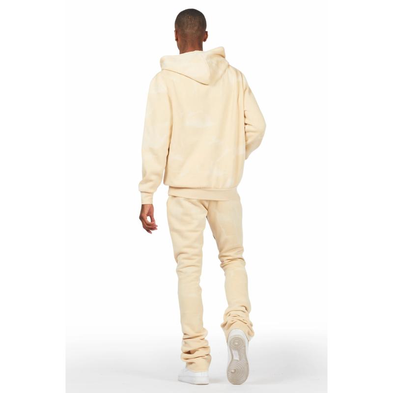 Nelly Beige Hoodie Super Stacked Flare Pant Set