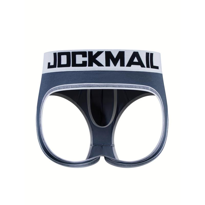 3 piecesJOCKMAIL Men's Sexy Low Waist Briefs, Butt Reveal Open Crotch Underwear