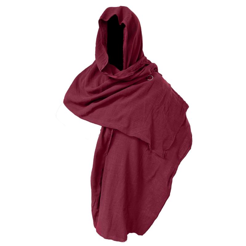 Men's Stylish Shawl Cape, Halloween Costume, Comfy Cowl Cloak for Men Cotton Menswear