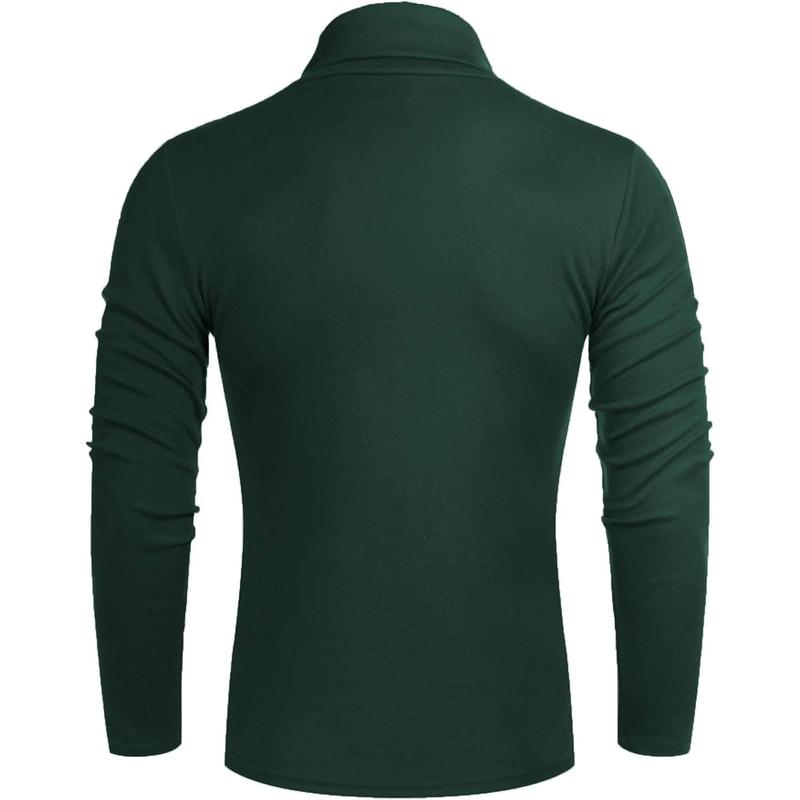 Men's Casual Slim Fit Basic Tops Knitted Lightweight Turtleneck Pullover Sweater Long Sleeve Knitwear Menswear Biker High Neck Long Sleeve Knife Plain Beige