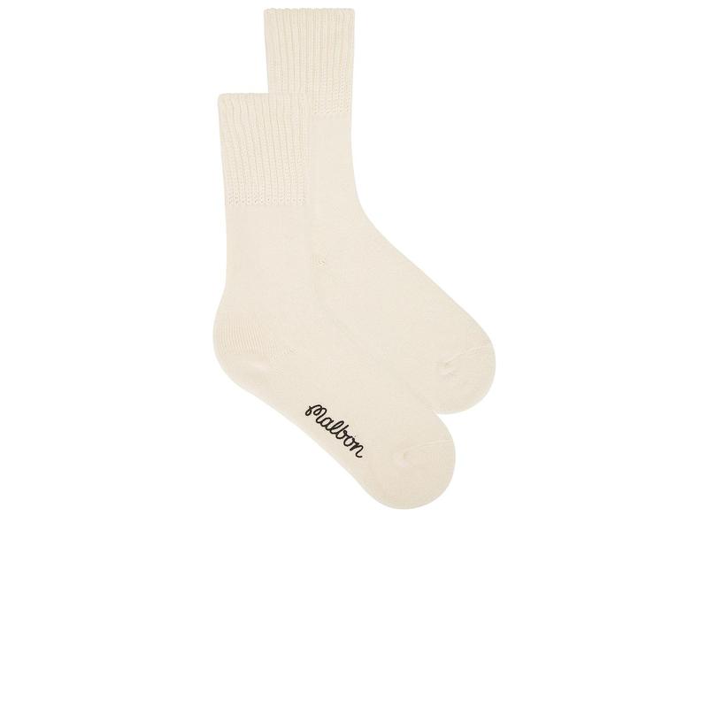 Malbon Golf Sloane Scrunch Sock in Bone