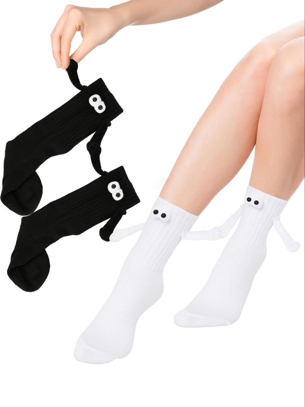 Magnetic Hand-in-hand Couple Socks, Soft Breathable Comfortable Crew Socks, Casual Socks for Men & Women