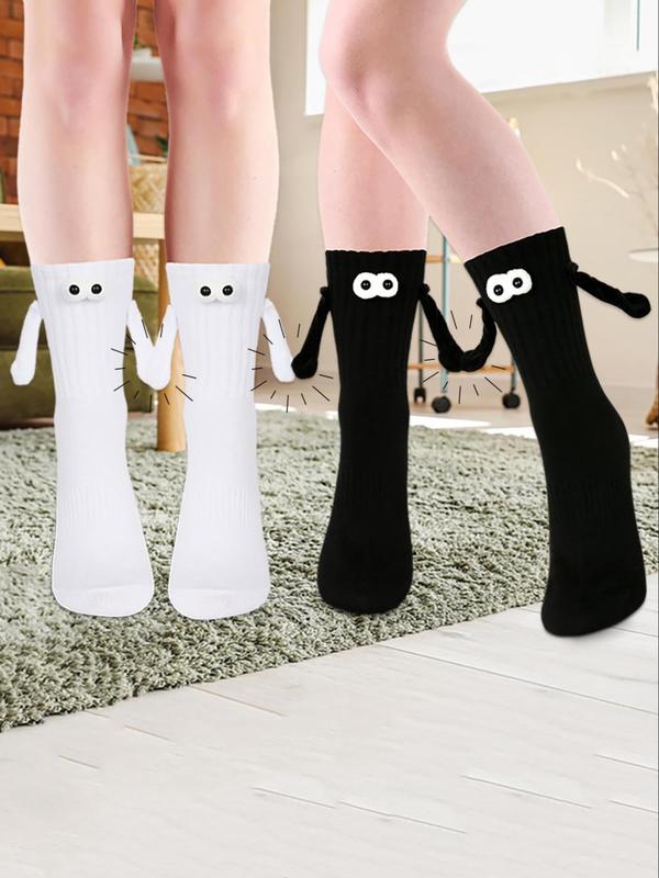 Magnetic Hand-in-hand Couple Socks, Soft Breathable Comfortable Crew Socks, Casual Socks for Men & Women