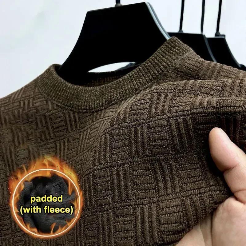 Men's 100% pure Mink Cashmere Sweater O-Neck Pullovers Knit Large Size Mink Sweater Winter Male Tops Long Sleeve Jumpers 4XL