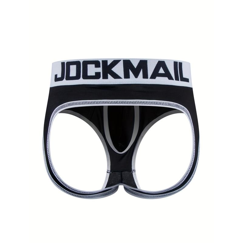 3 piecesJOCKMAIL Men's Sexy Low Waist Briefs, Butt Reveal Open Crotch Underwear