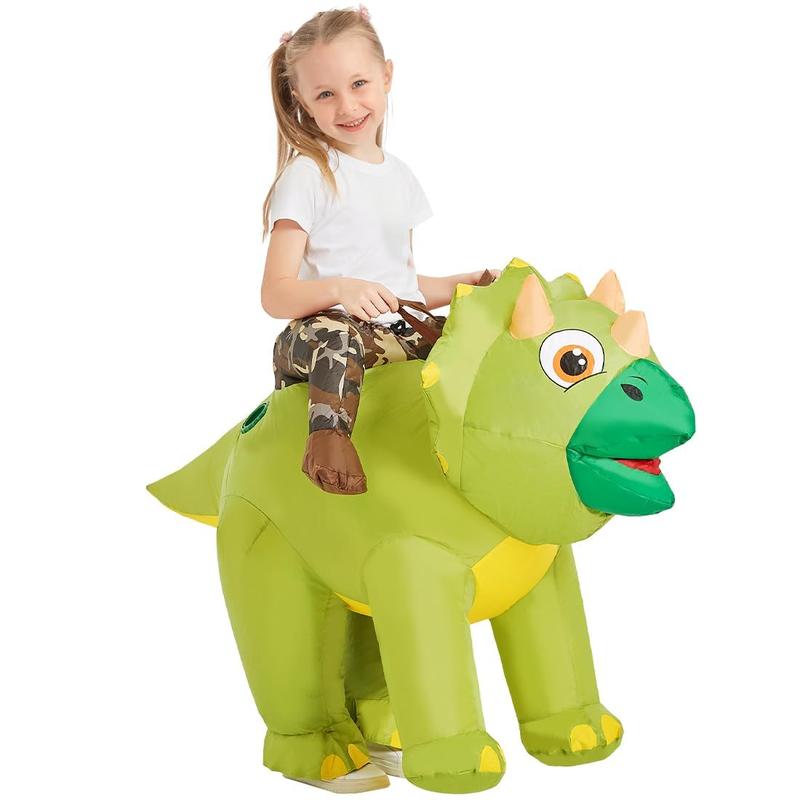 GOOSH Outdoor Halloween Decor Inflatable Dinosaur Costume  Riding Diplodocus Air Costume for Party  Clothing