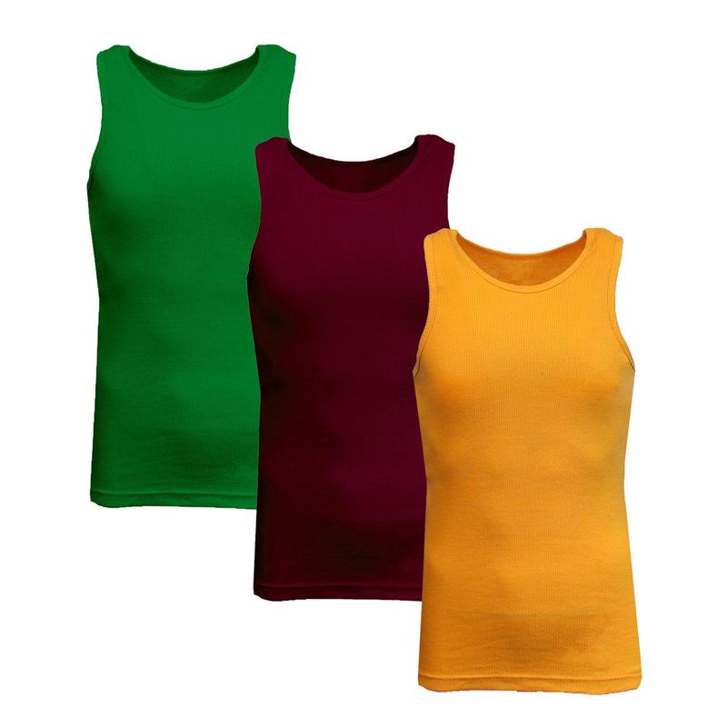 Men's 3-Pack Heavyweight Ribbed Tank Top (Sizes, M-2XL)