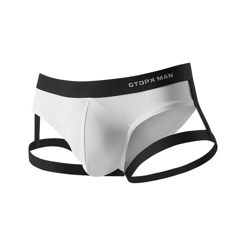 GTOPX GTOPX Sexy Men's Hollow-Out Boxers – Black and White Solid Color Design, Fashionable and Trendy- Menswear Underwear Human