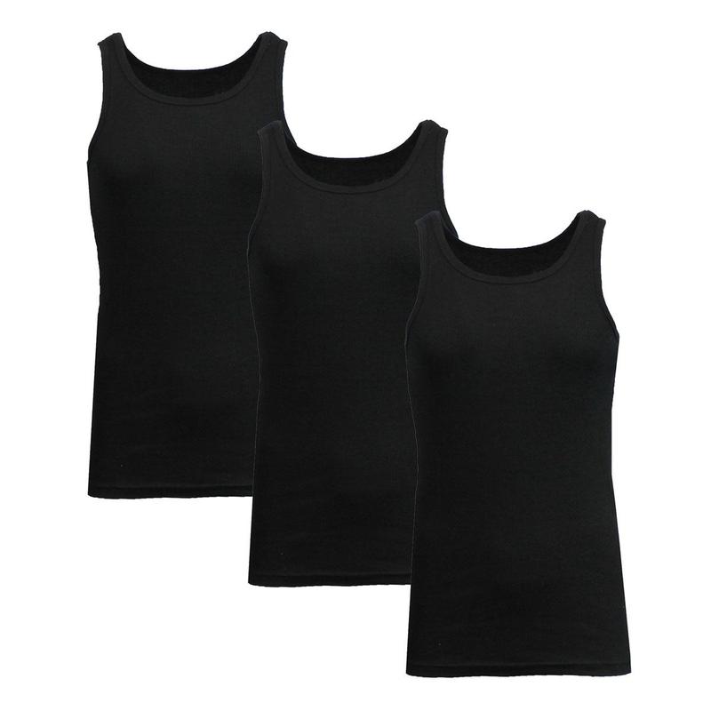 Men's 3-Pack Heavyweight Ribbed Tank Top (Sizes, M-2XL)