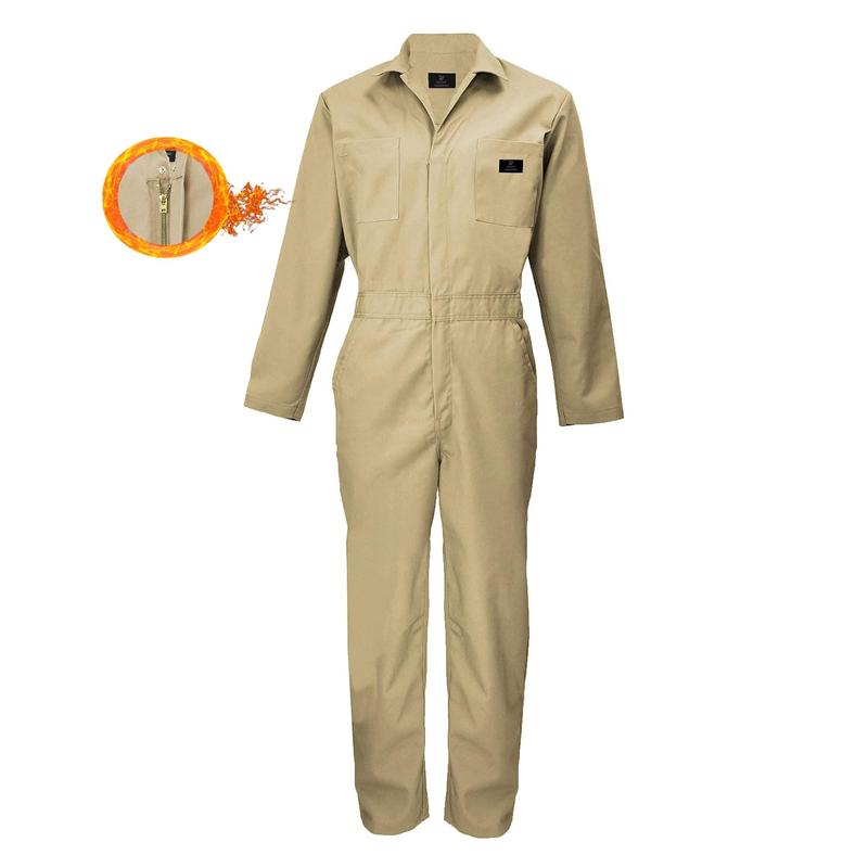 M&M SCRUBS Men’s Long Sleeve Coveralls – Heavy-Duty Workwear with Stain & Wrinkle Resistance, 6 Pockets