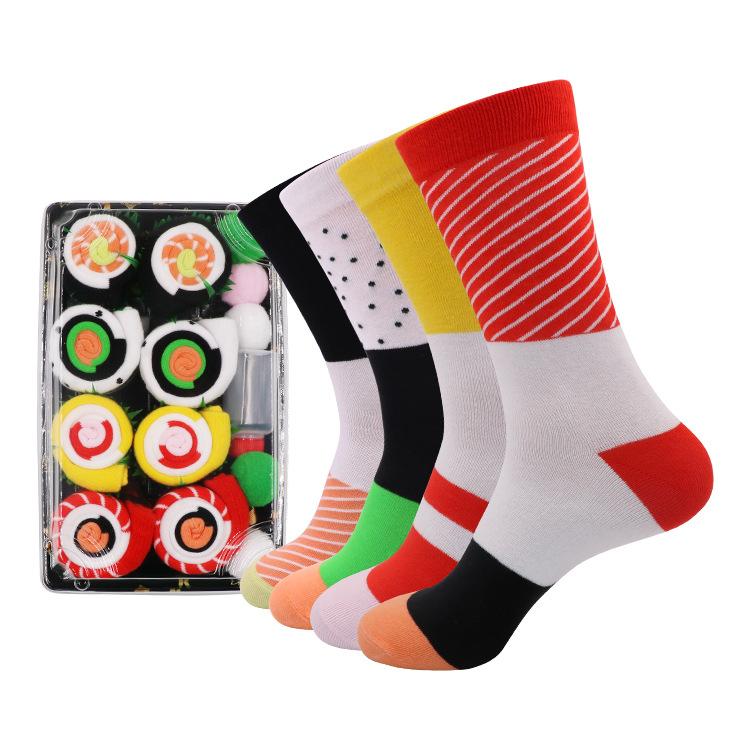 Sushi Socks, 3 Pairs 4 Pairs 5 Pairs Fun Socks, Unique Novelty Funny Socks for Men and Women, Sushi Lovers, Birthday, Thanksgiving Christmas Gift Idea WOMenswear