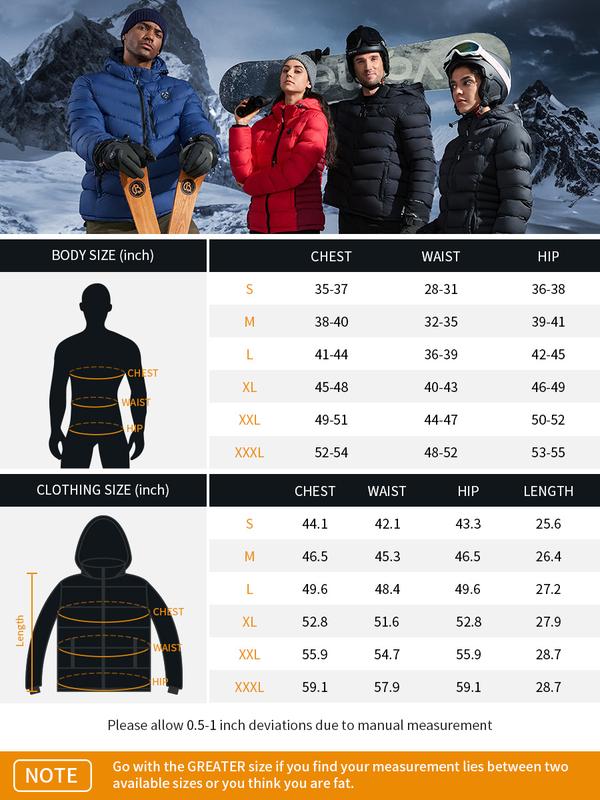 iHood Men's Heated Jacket With 12V Battery Pack-Insulated Lightweight Hooded Hand-Heating Electric Heated Puffer Jacket