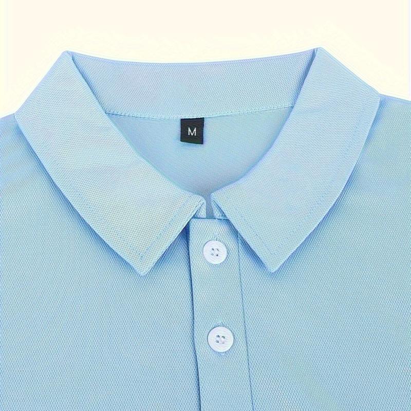 Men's Solid Color Polo Shirt Summer Short-sleeve Business Polo Tees Tops Casual Shortsleeve