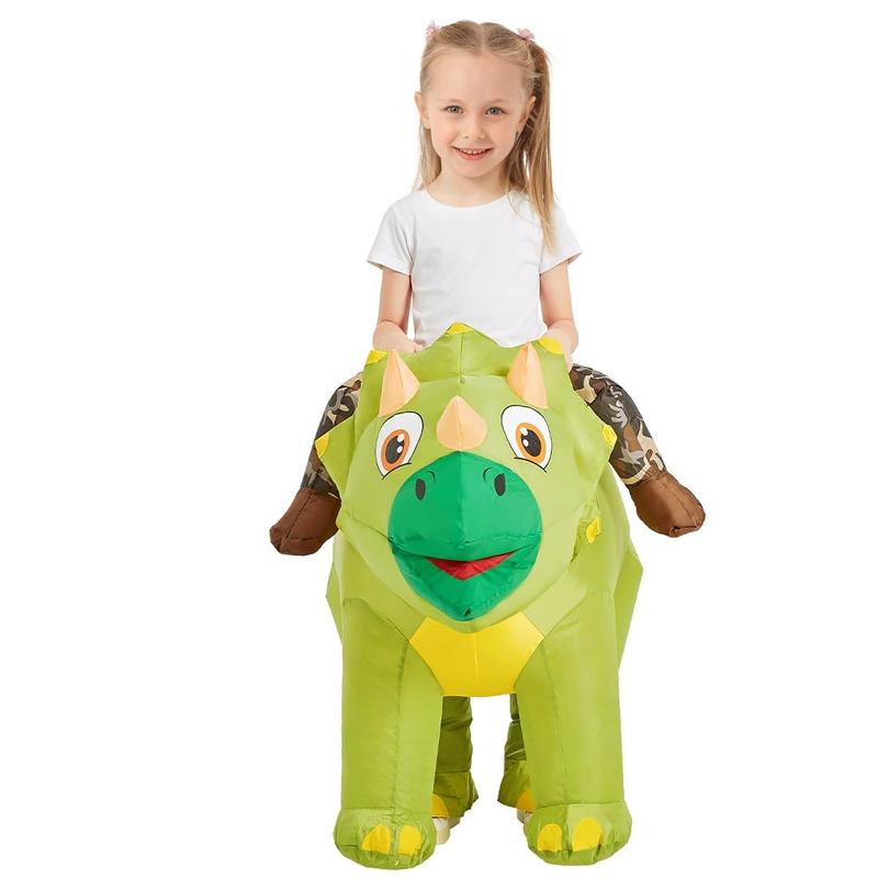 GOOSH Outdoor Halloween Decor Inflatable Dinosaur Costume  Riding Diplodocus Air Costume for Party  Clothing