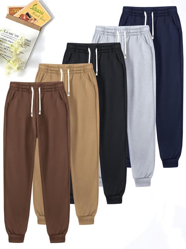 Men's Solid Drawstring Waist Jogger Pants, Casual  Comfortable  Athleisure Pocket Sweatpants for Spring & Fall, Men's Bottoms for Daily Wear