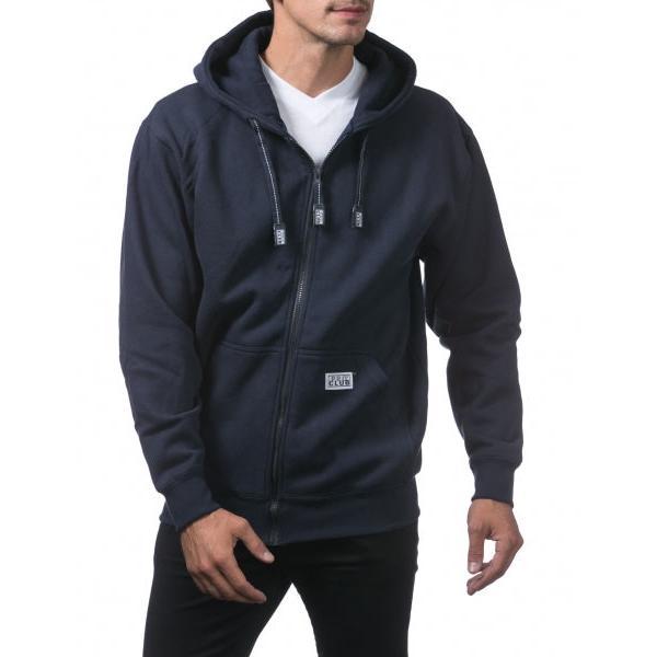 Pro Club Men's Hoodie with  Full Zip, Front Pockets,  - Original Style and Quality Cotton Fabric