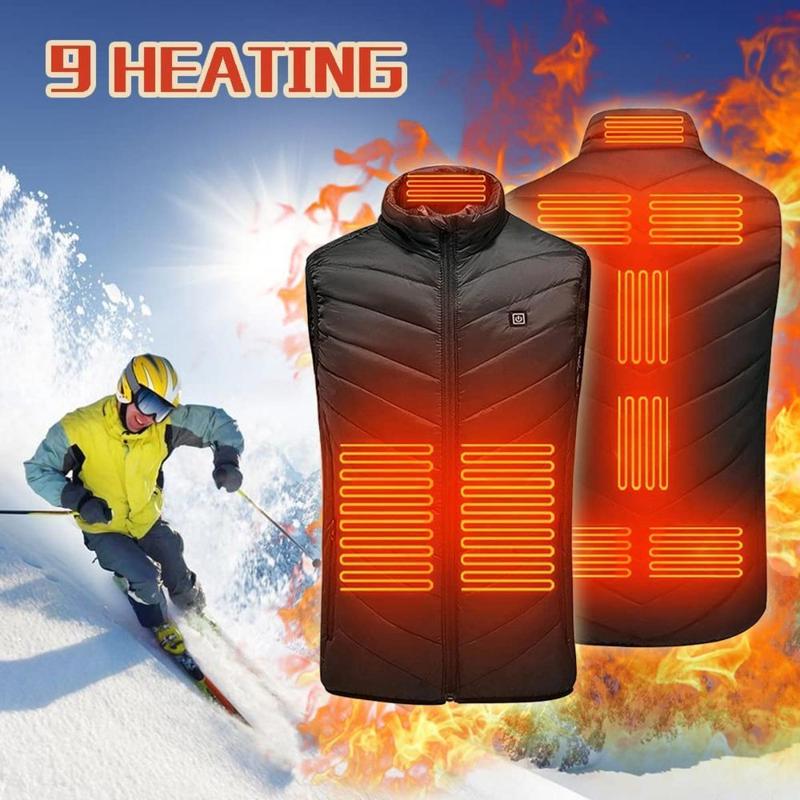 Heated Vest for Men Women Smart Lightweight Electric Heating Vest Winter Warming Slim Fit Vest Menswear Zipper