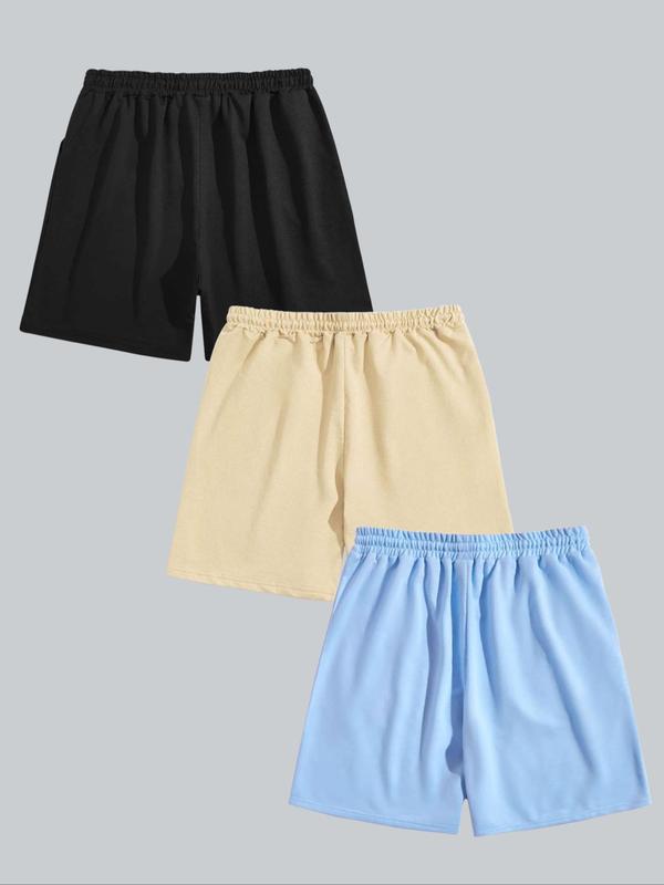 Men's Letter Graphic Drawstring Waist Shorts, Casual Regular Fit Pocket Track Shorts for Summer, Men's Bottoms for Daily Wear