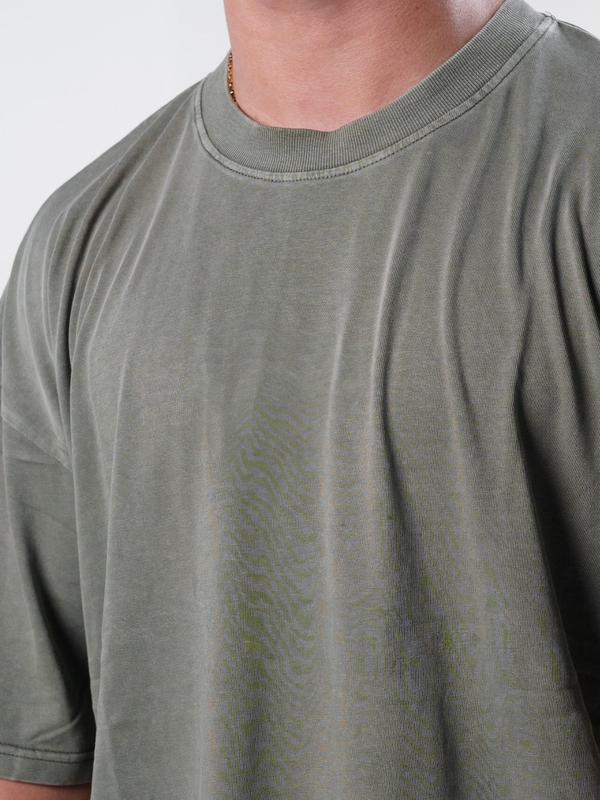 EKKO BLANK Acid Washed Oversized T-shirt Menswear Top