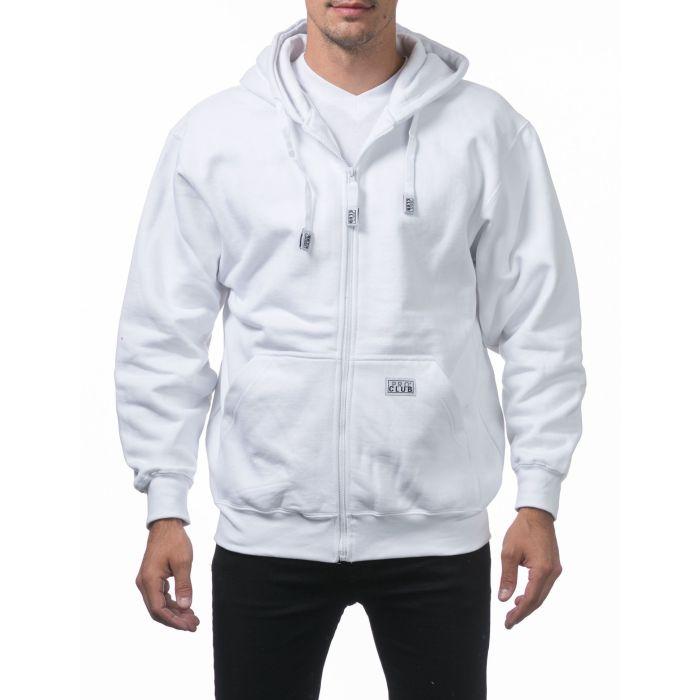 Pro Club Men's Hoodie with  Full Zip, Front Pockets,  - Original Style and Quality Cotton Fabric