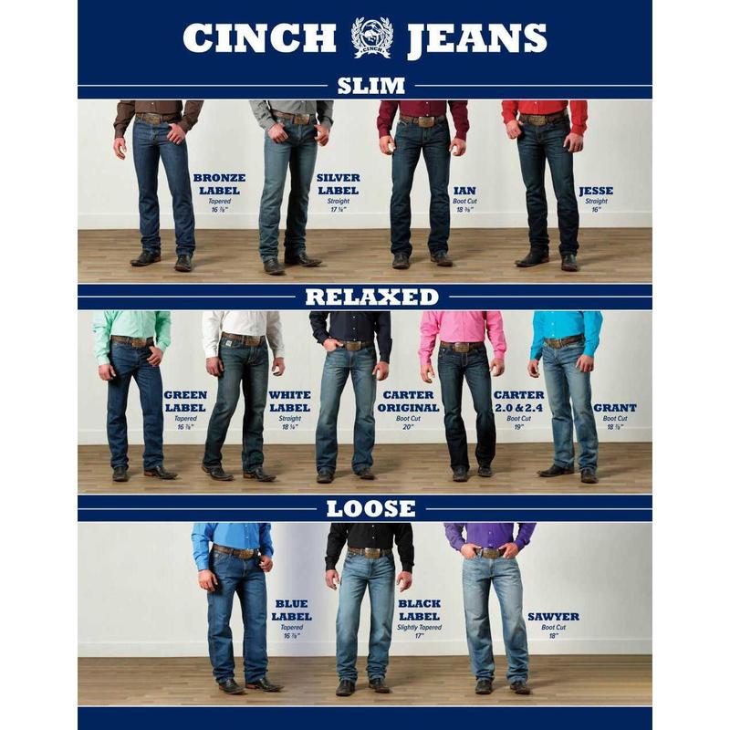 Cinch Men's Slim Fit Ian Medium Stone Denim Jean