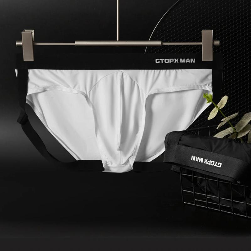 GTOPX GTOPX Sexy Men's Hollow-Out Boxers – Black and White Solid Color Design, Fashionable and Trendy- Menswear Underwear Human