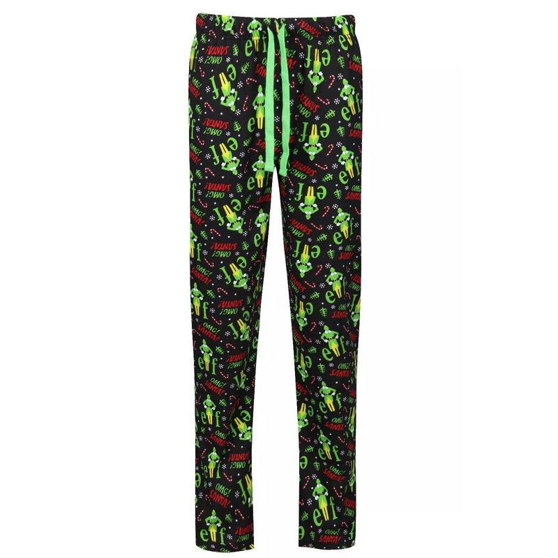 MENS CHRISTMAS PYJAMA BOTTOMS THE ELF XMAS PJ LOUNGE SLEEP PANTS XS-5XL