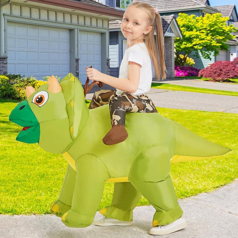 GOOSH Outdoor Halloween Decor Inflatable Dinosaur Costume  Riding Diplodocus Air Costume for Party  Clothing