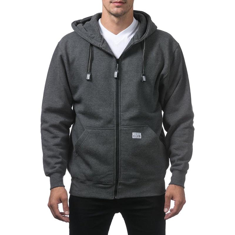 Pro Club Men's Hoodie with  Full Zip, Front Pockets,  - Original Style and Quality Cotton Fabric