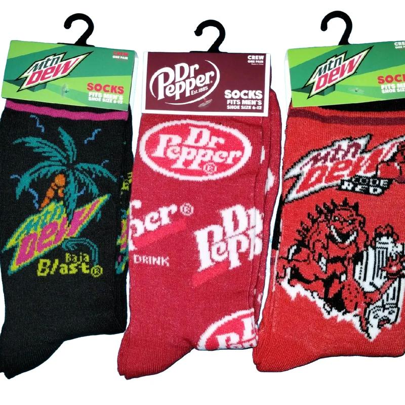 Odd Socks Soda Pop edition, Various Sodas Men's size 6-12