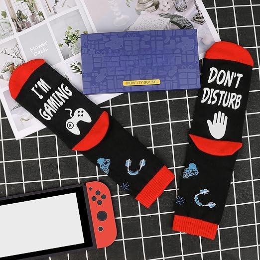 Do Not Disturb I'm Gaming Socks,Boy Gifts Ideas,Men Gifts For Christmas,Funny Gamer Socks Gifts Menswear