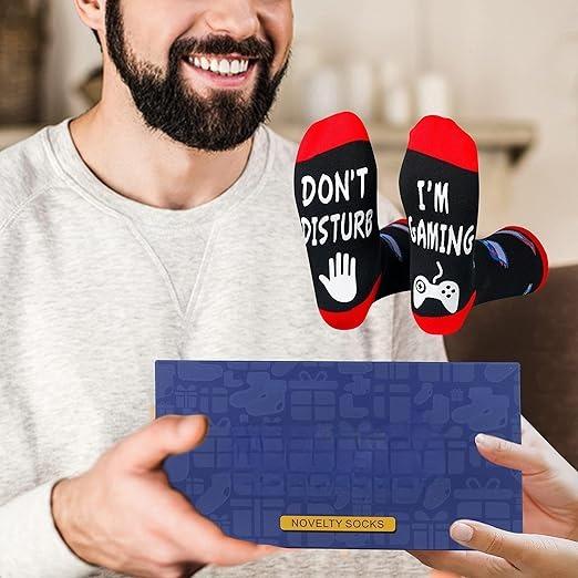 Do Not Disturb I'm Gaming Socks,Boy Gifts Ideas,Men Gifts For Christmas,Funny Gamer Socks Gifts Menswear